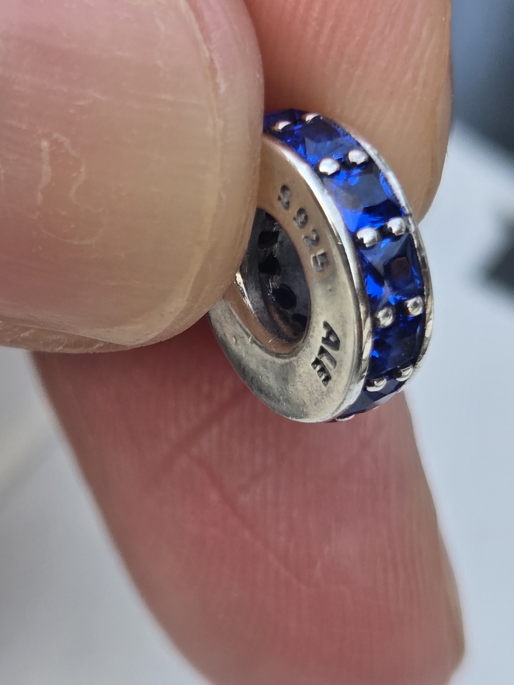 Pandora Sterling Silver Royal Blue Crystal Spacer
